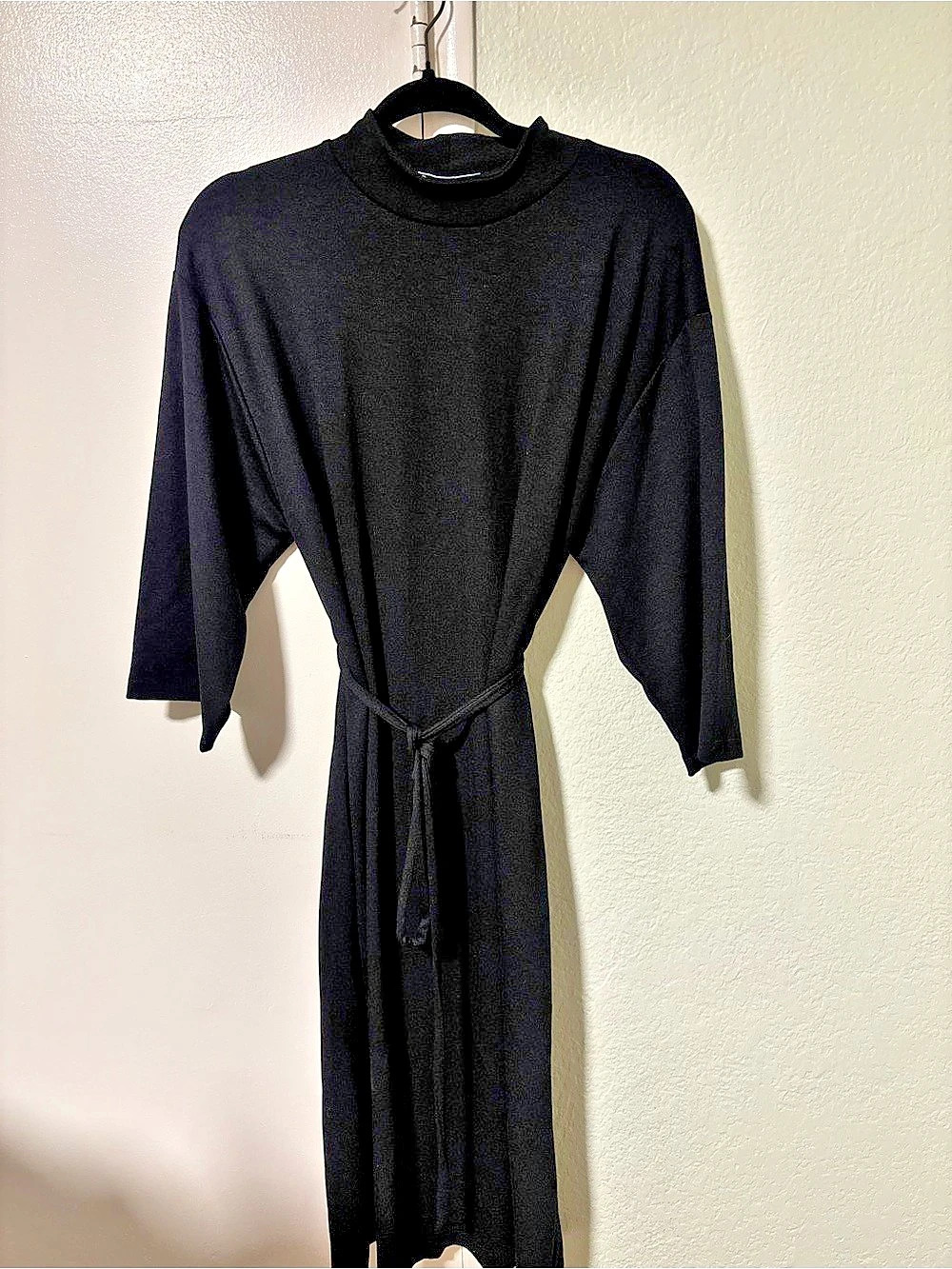 Zara Black Maxi Dress with Waist Tie